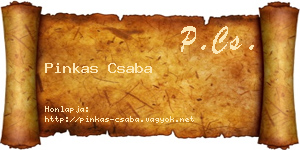 Pinkas Csaba névjegykártya